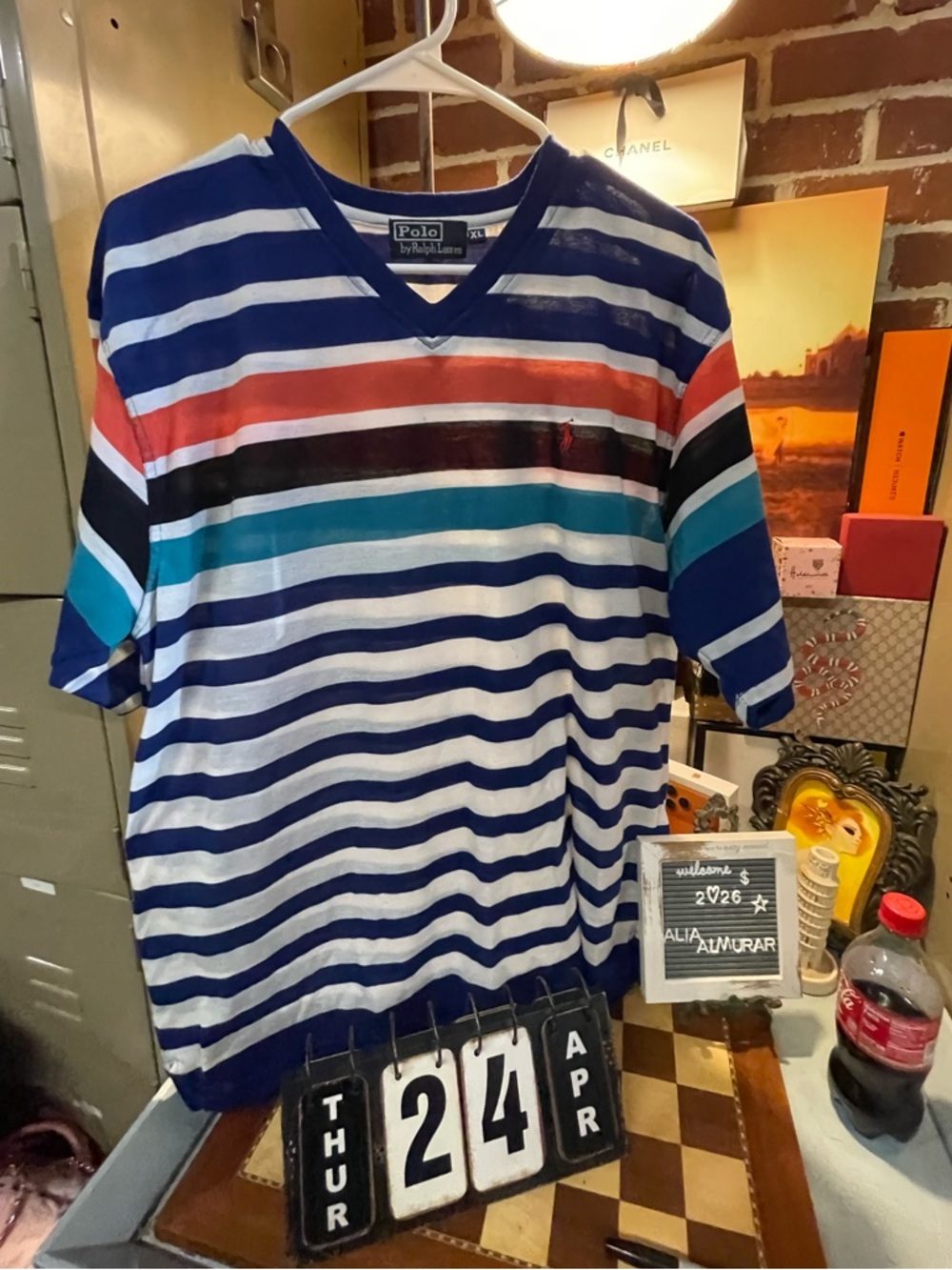 Polo Ralph Lauren striped polo shirt.